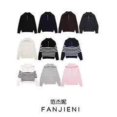 ZR Wholesale Women's Western Style French Casual Versatile Open Collar Wool Knit Sweater 1099812004