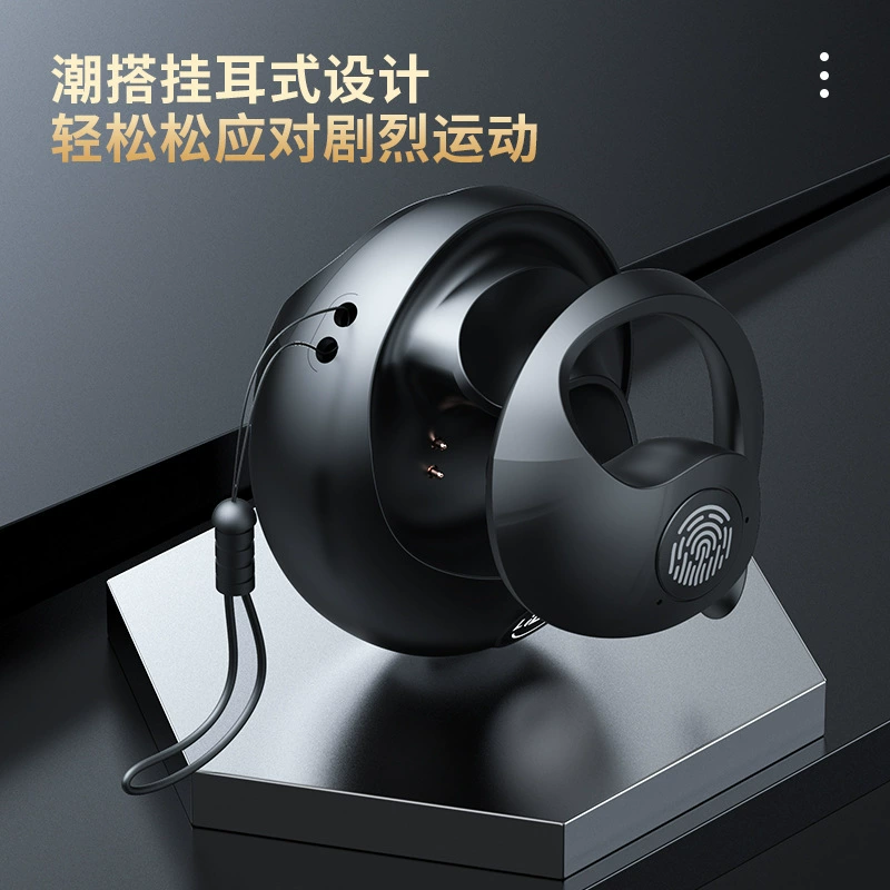 JR07 OWS беспроводные Bluetooth наушники с дужкой на ухо, впечатляющее качество звука, спортивные, цифровой дисплей, сверхдлительное время работы, стерео