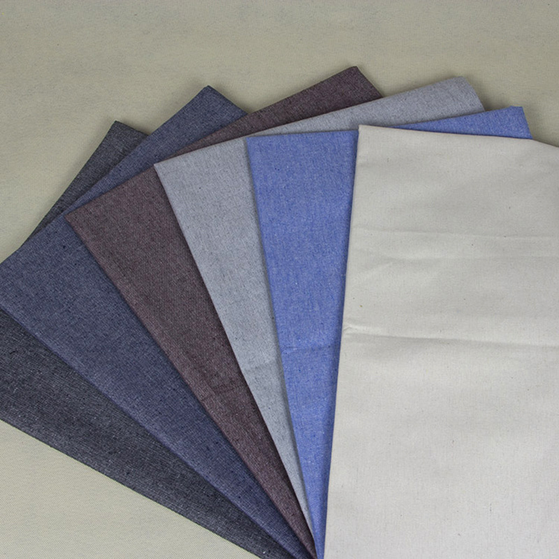 厂家现货批发 涤棉麻混纺布艺 平纹纯色布料服装面料鞋帽桌布 022