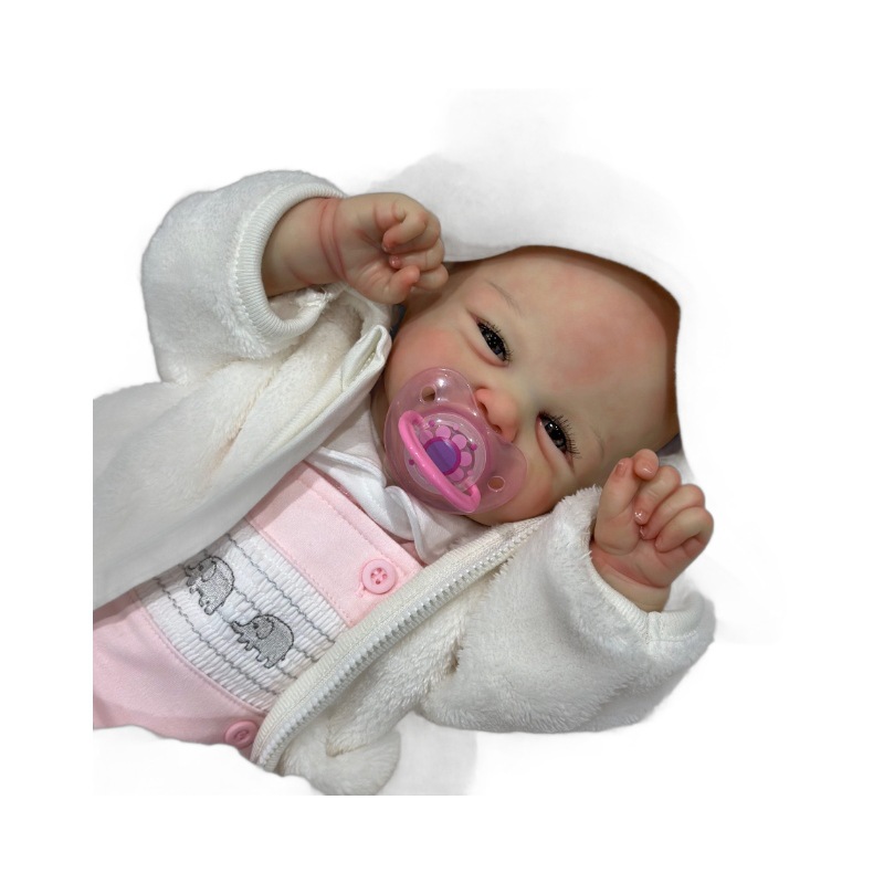 NPK 19 pulgadas muñeca de simulación de mano vivienne 3D piel de seda de sangre venosa puede ver una pieza de cabello
