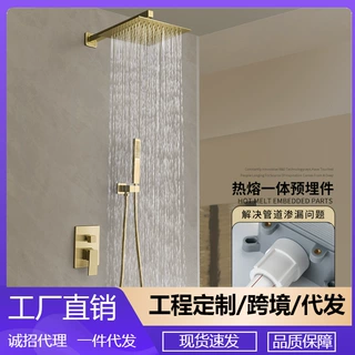 欧式简约现代暗装沐浴花洒套装嵌入式浴室卫生间顶喷淋浴AL2008