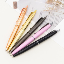 跨境新款旋转条纹款金属笔圆珠笔口袋笔学生迷你便携式圆珠笔logo