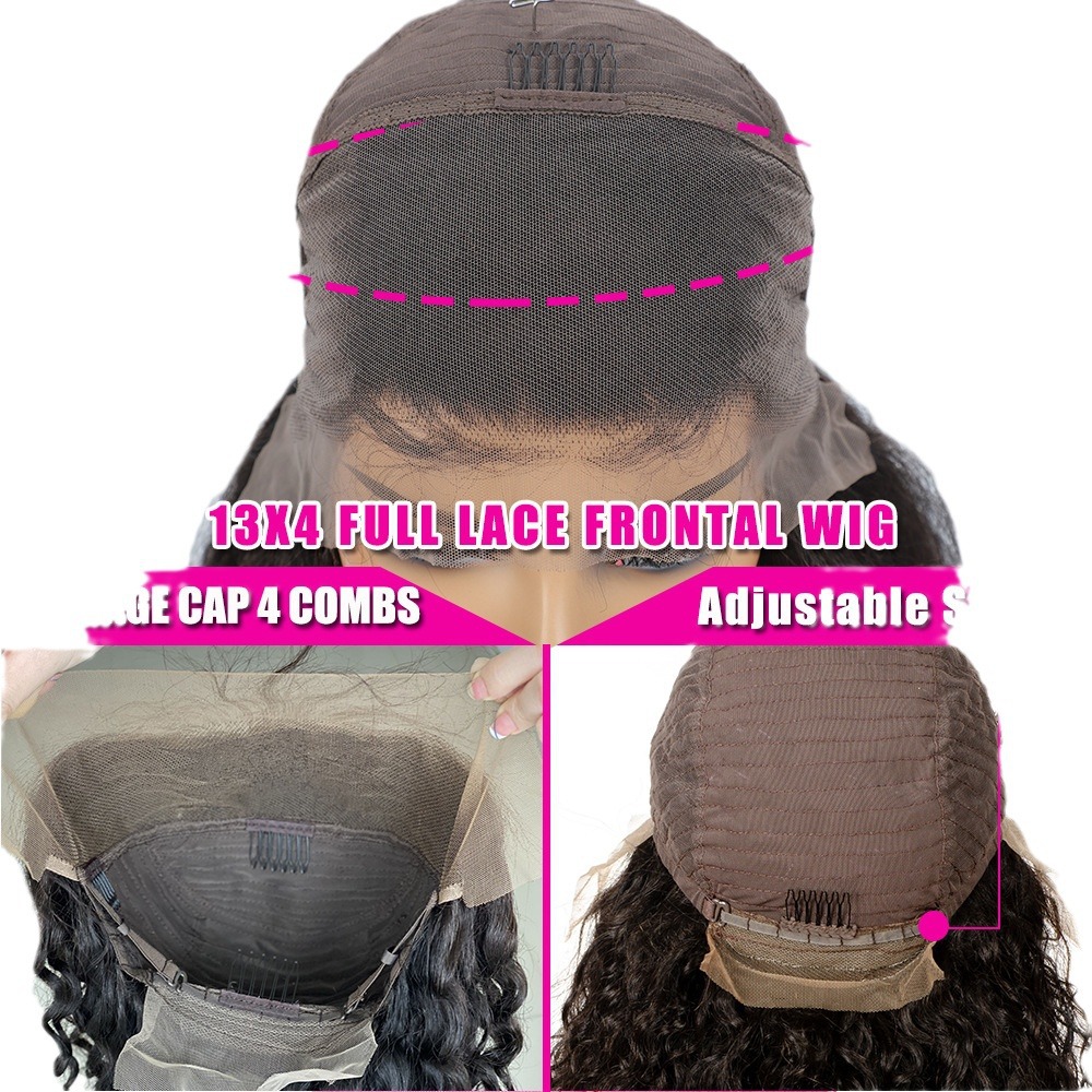 Parrucche frontali in pizzo con onde del corpo, capelli umani_voghion.com