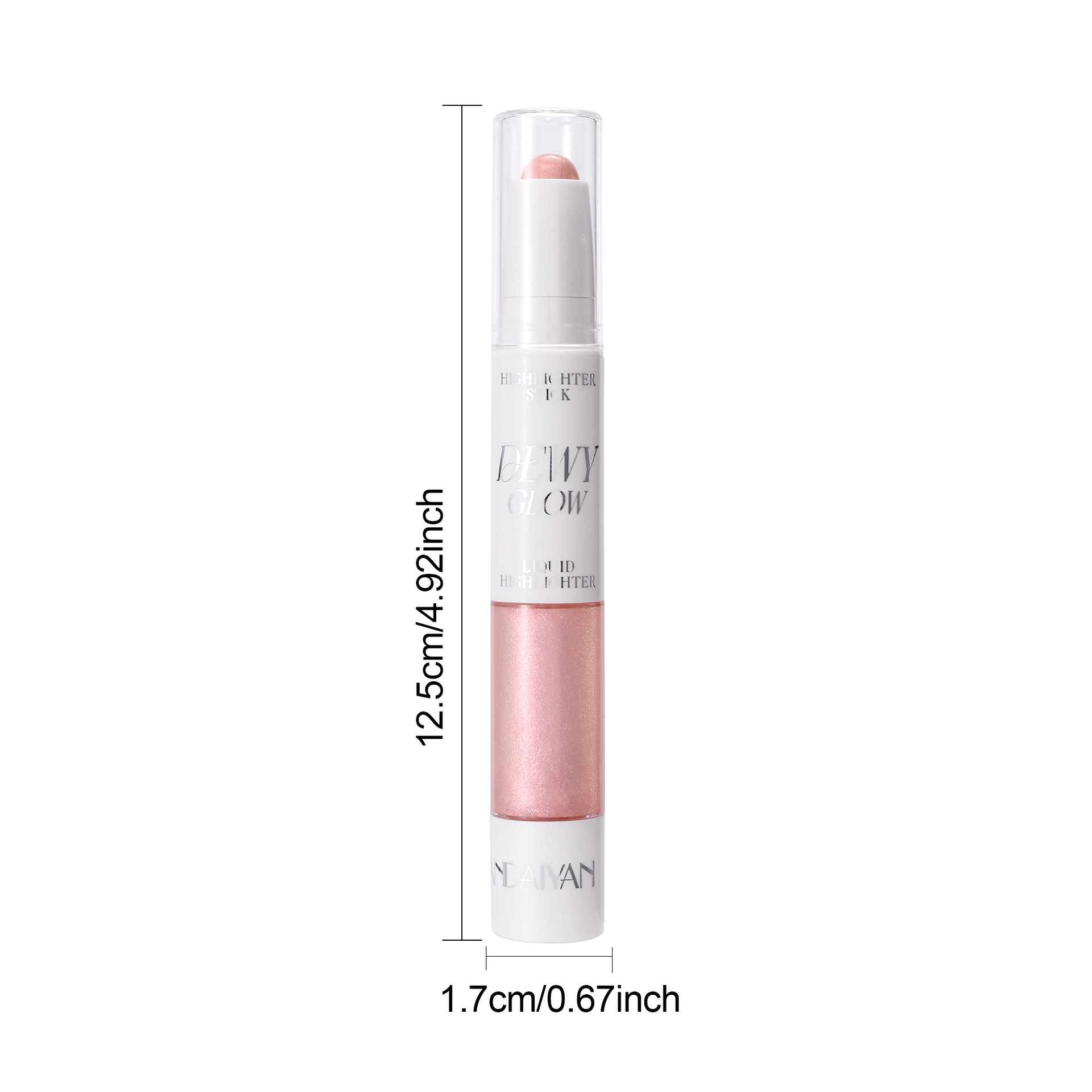 Transfronterizos resaltados barra de reparación en una pluma de doble propósito estereoscópico mate pluma de dos cabezas sombras de nariz brillante cara de seda reclinada