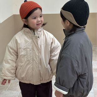 Children's cotton-padded coat winter fleece-lined thickened warm Boys' winter clothes girls' cotton-padded coat 2023 new baby quilted coat