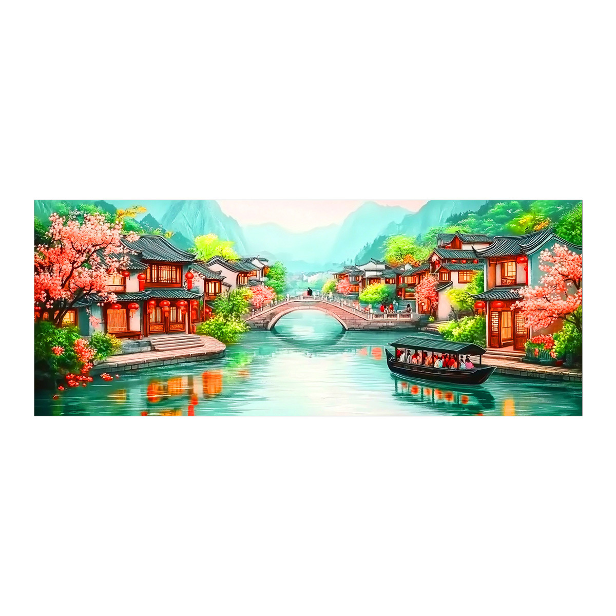[Algodón importado] Mona Lisa Royal Cross Stitch recuerda el nuevo paisaje chino de Jiangnan, bordado de hilo a mano a gran escala image 5