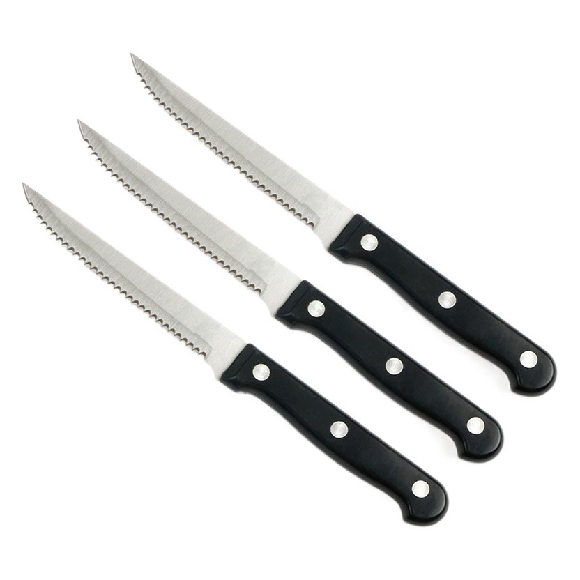 Барбекю на открытом воздухе барбекю кухня нож для хлеба нержавеющая сталь стейк зубчатый нож трансграничный Западный нож для стейка