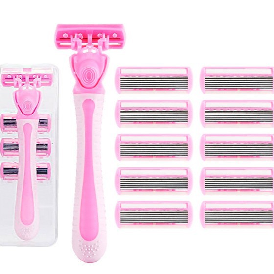 Depiladora Manual para Mujer de 6 Capas con Caja de Almacenamiento para Axilas y Piernas