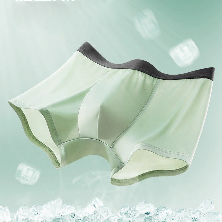 Men's Underwear Men's Boxers Ice Silk plus size Pure Cotton Crotch Four Corner Short Breathable Sexy Men's Pants Summer