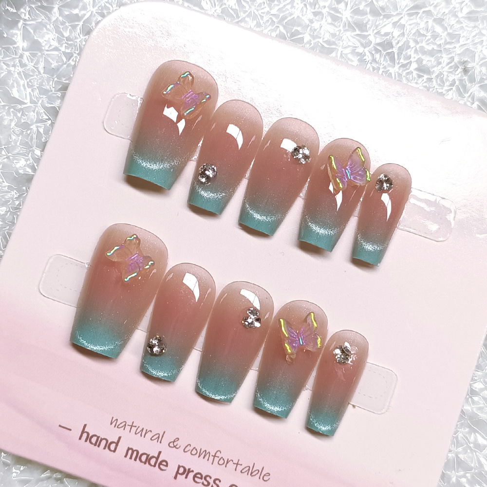 10 piezas de parche de uñas de ojo de gato sonriente, perforación de mariposa, manicure, fototerapia francesa, manuales, uñas usadas image 4