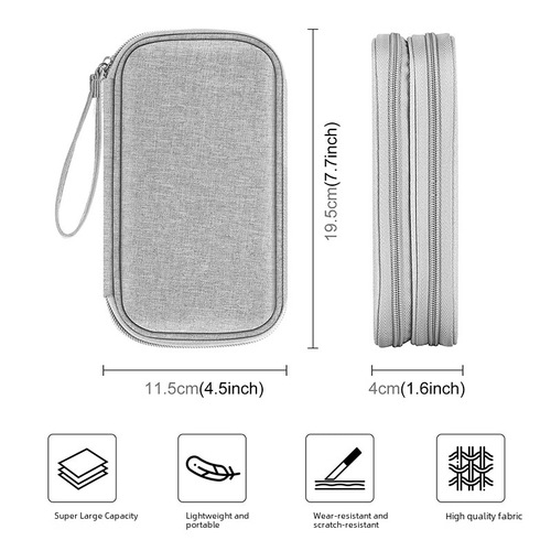 HAWEEL Double-Layer Digital Storage Bag Power Bank Charger Cable Adapter Earphone Protection
