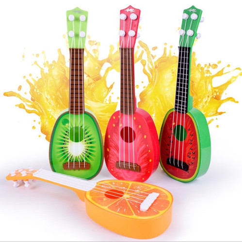 Children's fruit guitar can play mini ukulele musical instrument small guitar street stall toy manufacturer wholesale