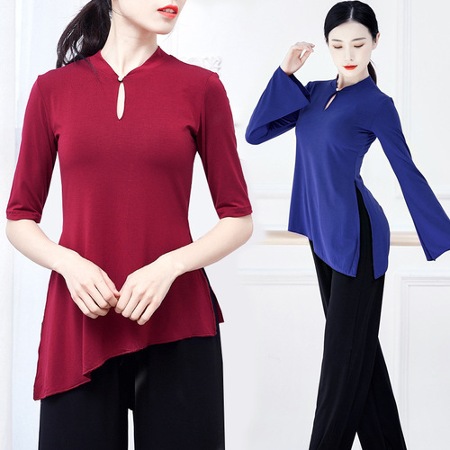Classical folk dance upper body rhyme test Chinese style modern practice clothes Modal female Tai Chi suit for adults