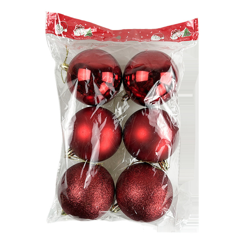 クリスマス装飾 4/6/8 センチメートルプラスチックカラー電気メッキクリスマスボールセットクリスマスツリーペンダントホリデーデコレーション|undefined