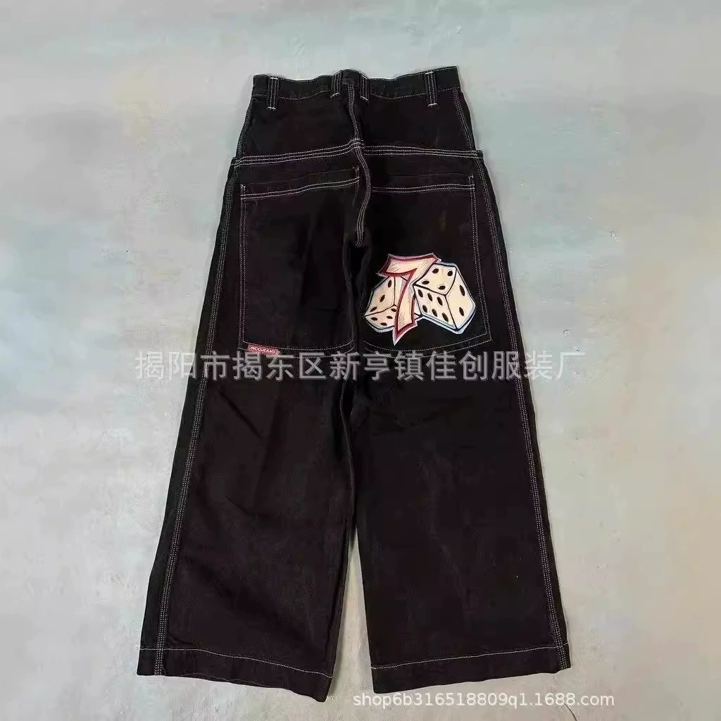 Модные приливные летние новые Y2K американские уличные хип-хоп джинсы мужские трансграничные новые повседневные свободные брюки