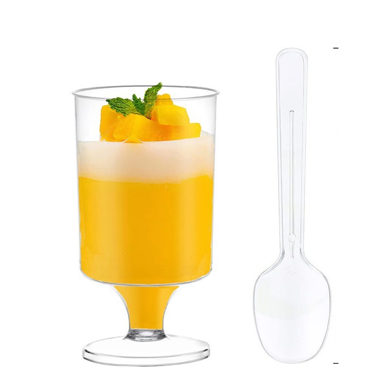 Taza de plástico desechable PS taza de champán transparente taza de helado taza de cóctel taza de fiesta taza de boda taza de jugo