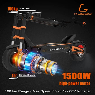 Scooter 1500W Powerful Motor – Qatlanan elektrik skuterlər