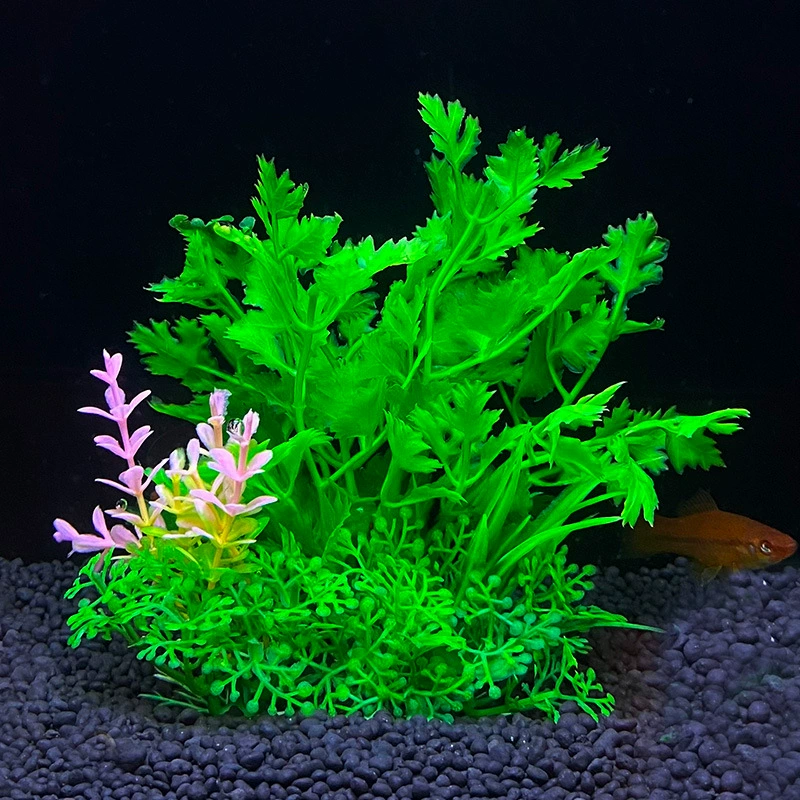 [鱼缸造景摆件塑料仿真水草假海草跨境水族箱装饰植物水族用品]