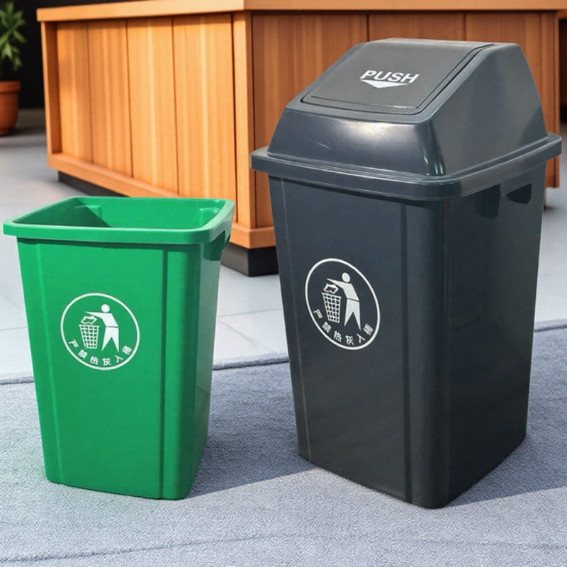 Square Trash Can Without Lid, Commercial Large Capacity Kitchen Waste Bin with Lid, Catering Cabinet Bin Square Trash Can Without Lid, Commercial Large Capacity Kitchen Waste Bin with Lid, Catering Cabinet Bin