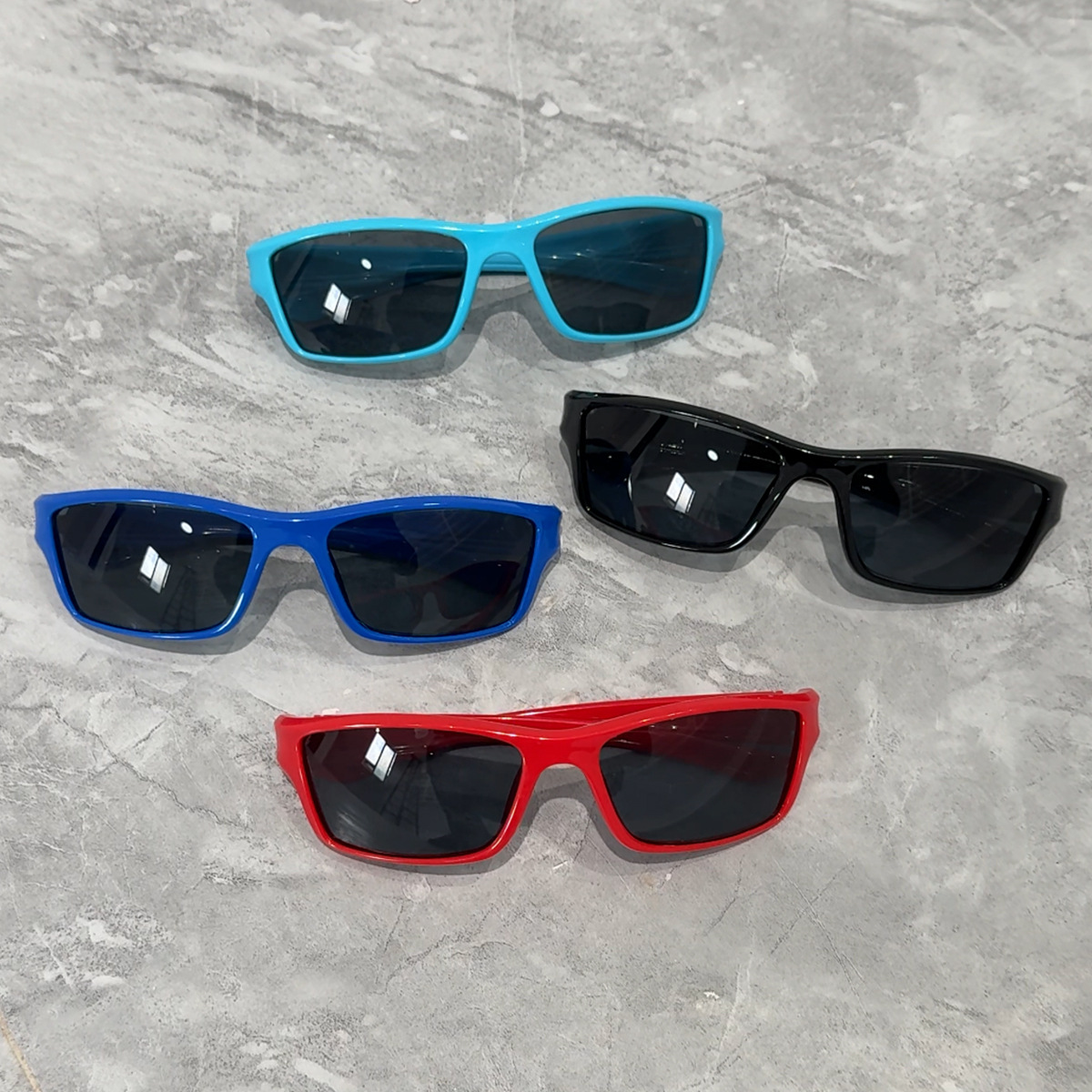 Gafas de Sol Infantiles de Marco de PC y Lentes de AC con Protección UV400 para Protección Solar y Viajes