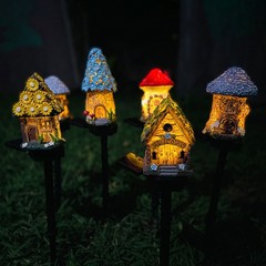 新しいソーラー樹脂フラワーハウスライト中庭装飾ライト芝生ライト LED ライト屋外防水景観ライト