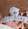 Серый (13 см, плюшевый перекрёстный зажим)