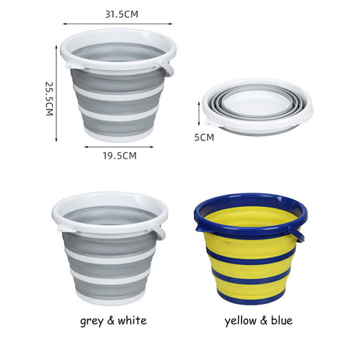 New 10L Folding Silicone Water Bucket Portable Camping Water Bucket