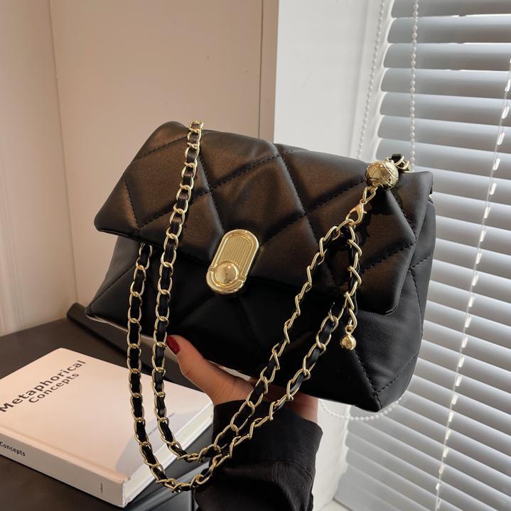 Bolso de cadena de diamond para mujeres 2025, nuevo bolso de hombro de moda versátil, popular explosión de alto nivel, bolso de mochila extranjero