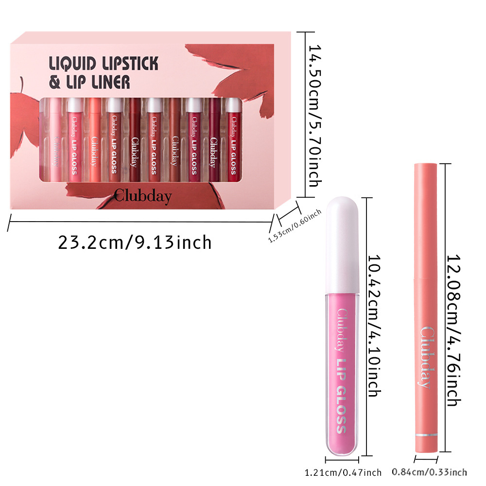 Clubday Long-lasting Velvet Matte Lip Gloss and frosted Outlining Lip Pen 6+6 Set, easy-to-Apply lipstick pen Application Scenario