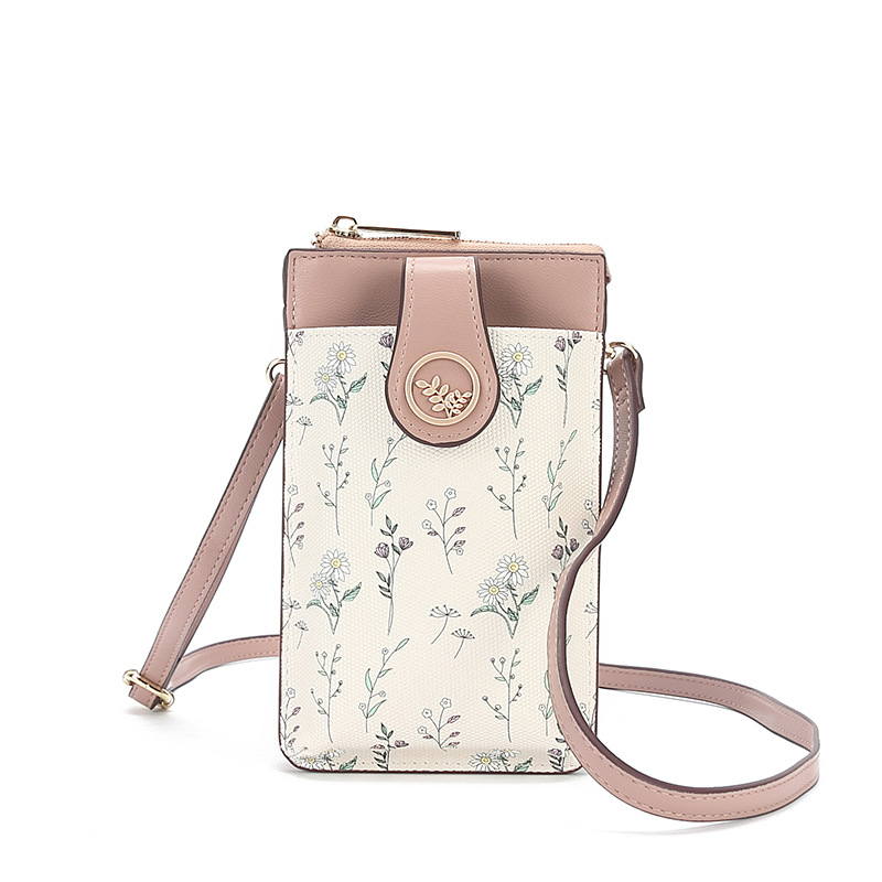 Cartera personalizada de cuero PU del sudeste asiático para mujer, bolso de tarjeta de sentido premium, monedero para mujer, bolso de mensajero de un solo hombro para teléfono móvil
