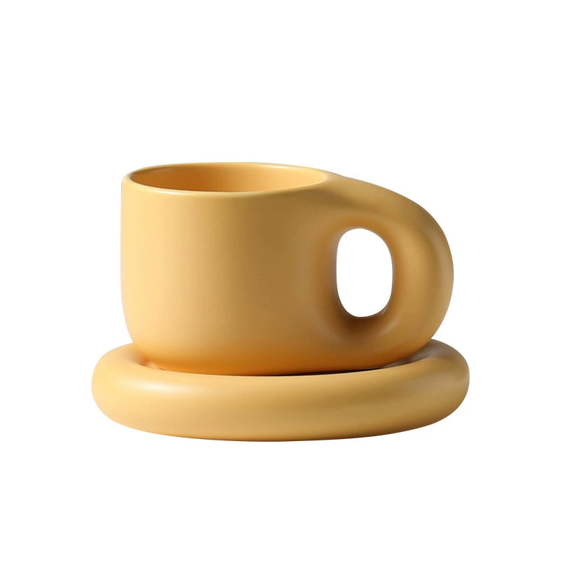 Ceramic coffee handle with glass, for beloved, internet celebrity