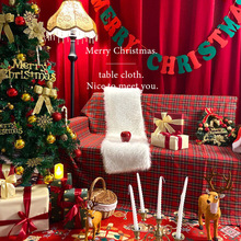 圣诞新年红绿格子桌布背景布装饰儿童宠物写真春节摄影道具桌面