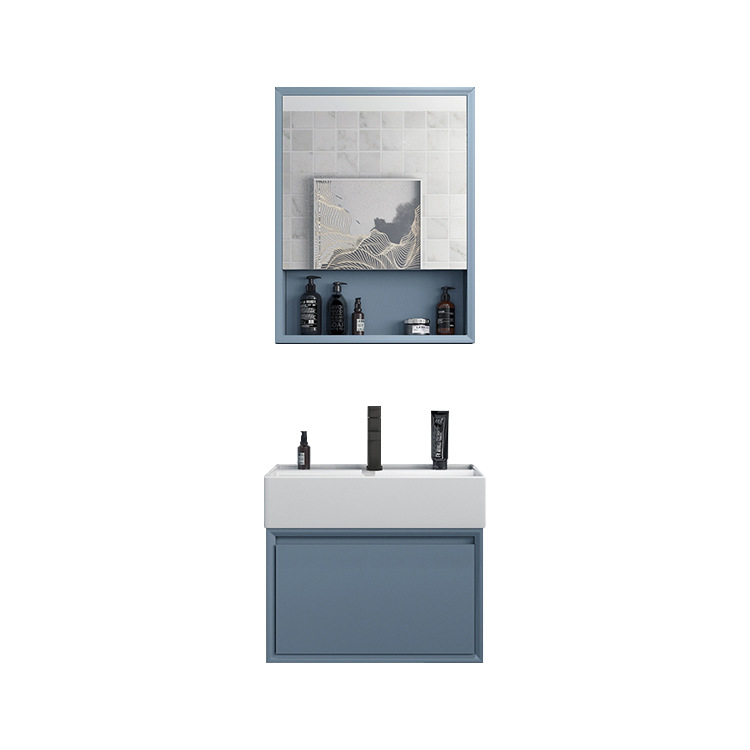 Gabinete de baño de roble combinación de baño lavabo pequeño apartamento inodoro lavabo gabinete inteligente lavabo