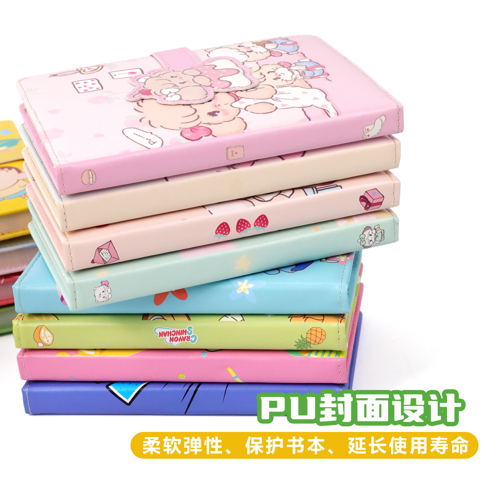 귀여운 XIAOXIN 인증 * 자석 버클 책 PU 가죽 B6 귀여운 고가 휴대용 계좌 노트북 INS 스타일