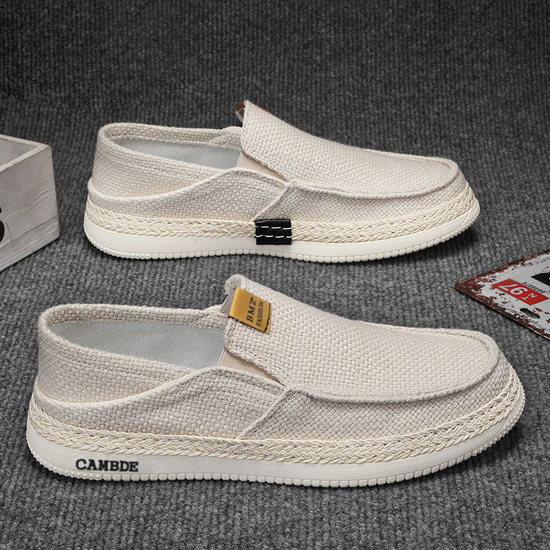 Men's Summer Low-Top Casual Shoes, Comfortable Old Beijing Cloth Shoes, Men's Cross-Border Versatile Shoes, Soft-Soled Breathable Sneakers