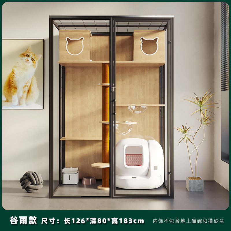 玻璃猫别墅猫房猫舍大型全景豪华猫笼猫咪房子宠物店猫柜工厂|undefined