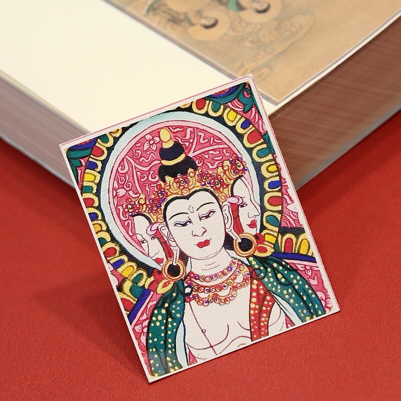 手描きの金描きチベット生の8つの守護者ザキラムタンカ卸売絵画コアボックス特別なキャンバス|undefined