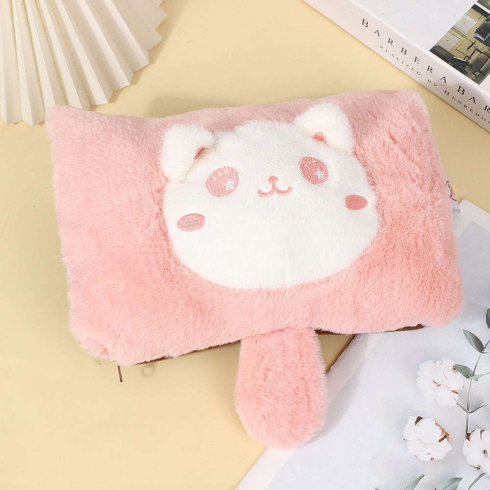 지퍼형 탈부착 및 세탁 가능 - [긴꼬리고양이 핑크]