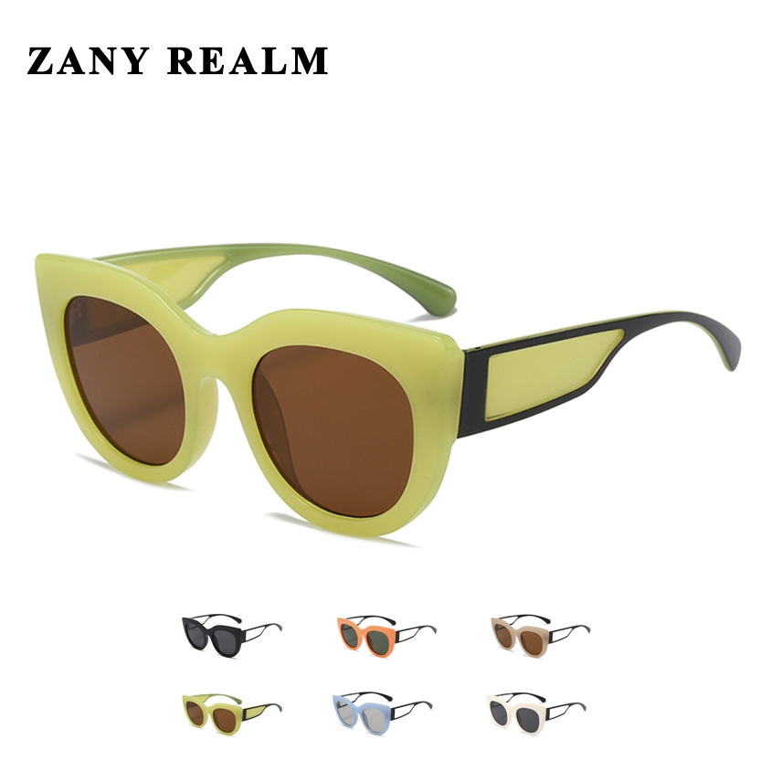 Nuevo Xiaoxiang contraste de color ojo de gato gafas de sol retro francés transfronterizo Comercio exterior tiktok gafas de sol fabricante en stock