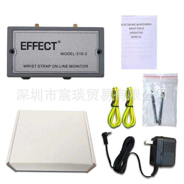 Антистатический браслет с двумя положениями заземления и сигнализацией EFFECT 518-2