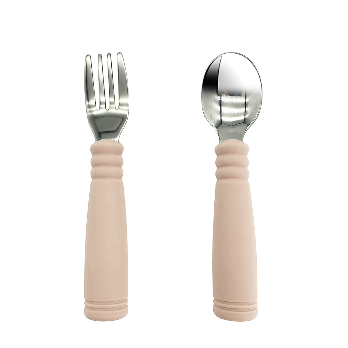 Plato de bebé transfronterizo comer tazón vajilla para niños bebé silicona acero inoxidable tenedor cuchara suplemento alimenticio herramienta resistente a la caída fabricante