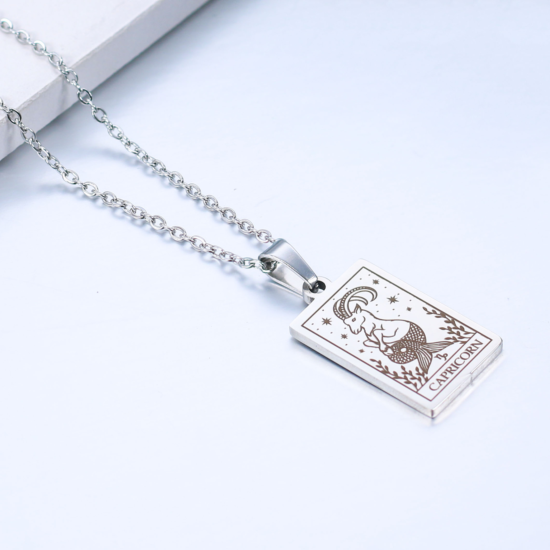 Simple Style Constellation Stainless Steel Plating Necklace display picture 5