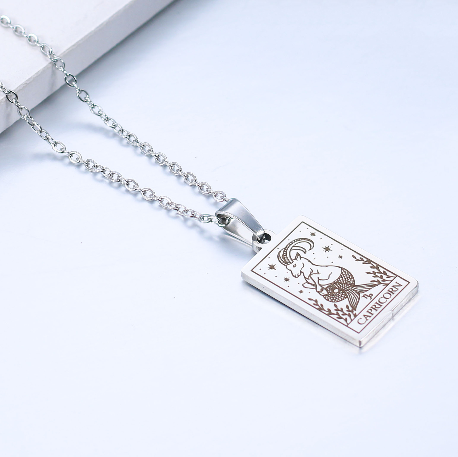 Simple Style Constellation Stainless Steel Plating Necklace