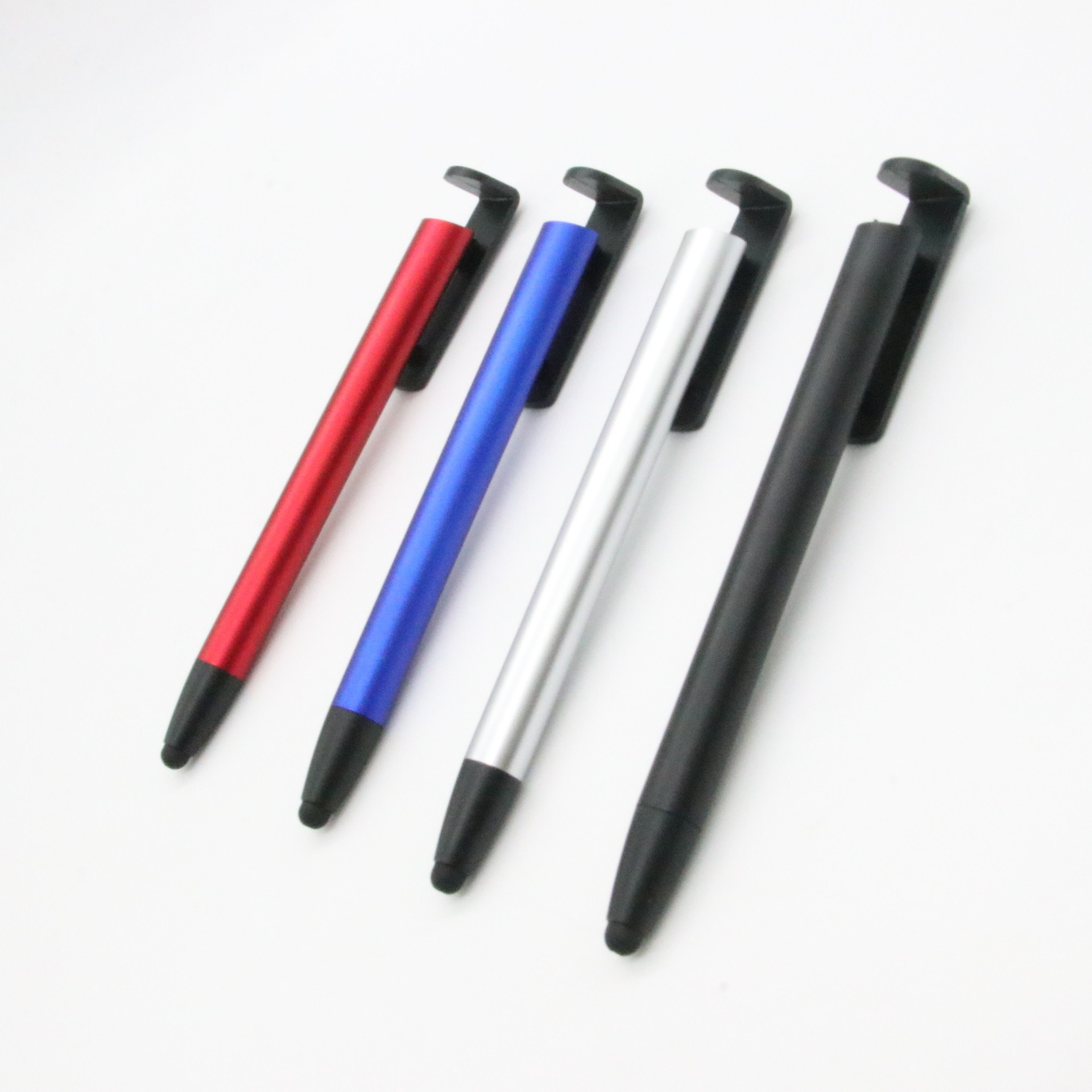 3-en-1 plástico teléfono móvil titular táctil pluma bolígrafo pluma de gel