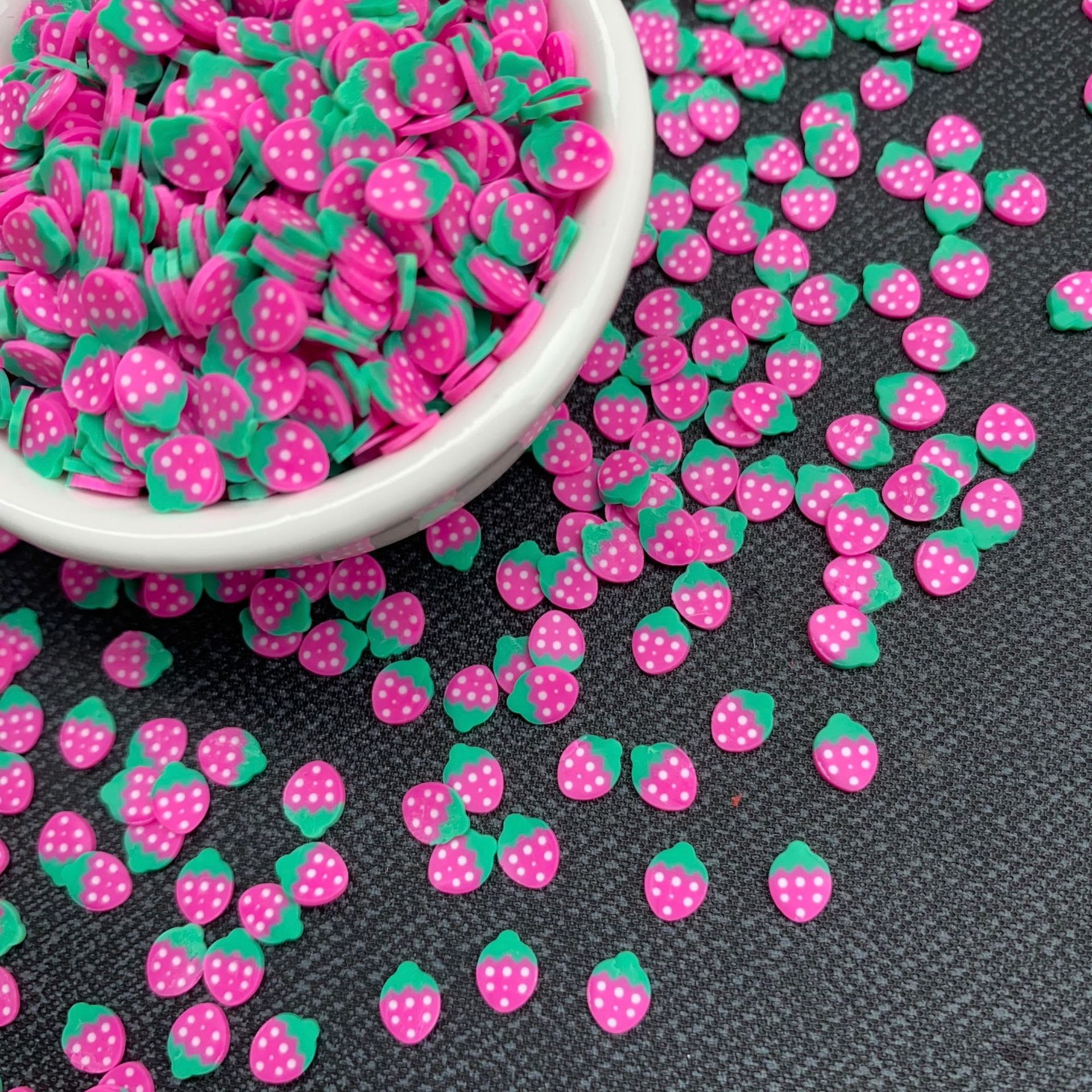 仿真水果软陶片史莱姆装饰物草莓片菠萝片3克小包装奶油胶填充物