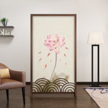 新中式屏风隔断客厅单扇入户玄关家用茶室办公茶室酒店座屏