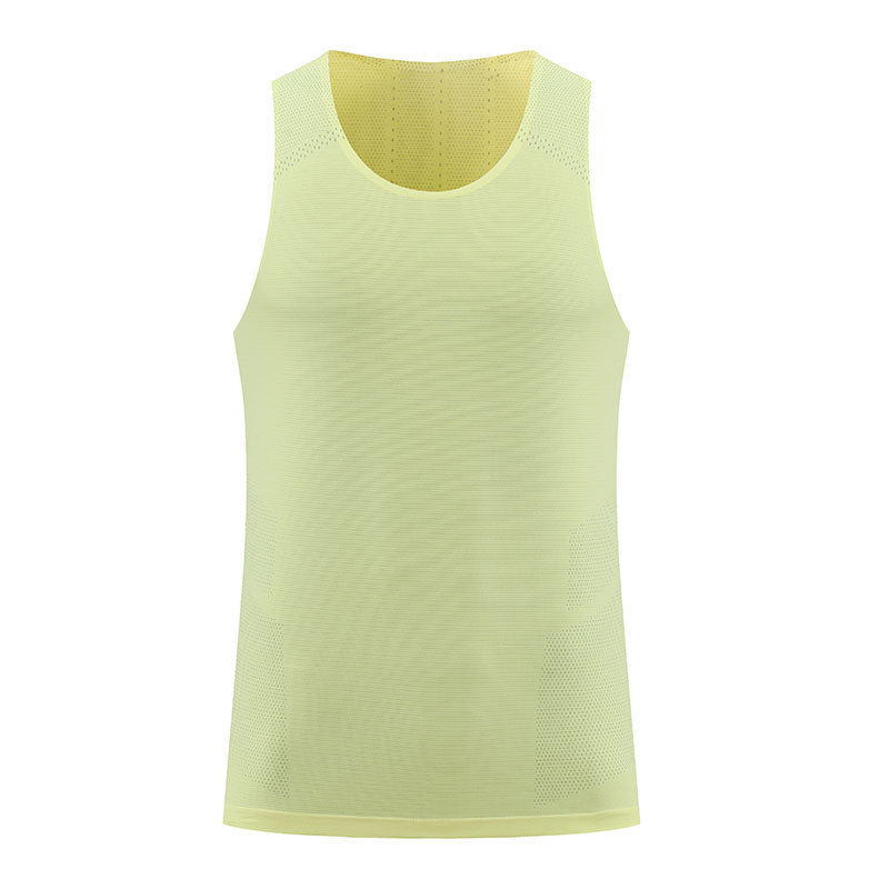 Camiseta de maratón de pista y campo de atletismo de entrenamiento transpirable elástico sin costuras de fitness para hombre con estampado ligero