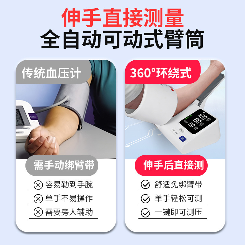 華世珍新型トンネル型腕帯式電子血圧計、スマートで便利な家庭用腕帯式電子血圧計|undefined