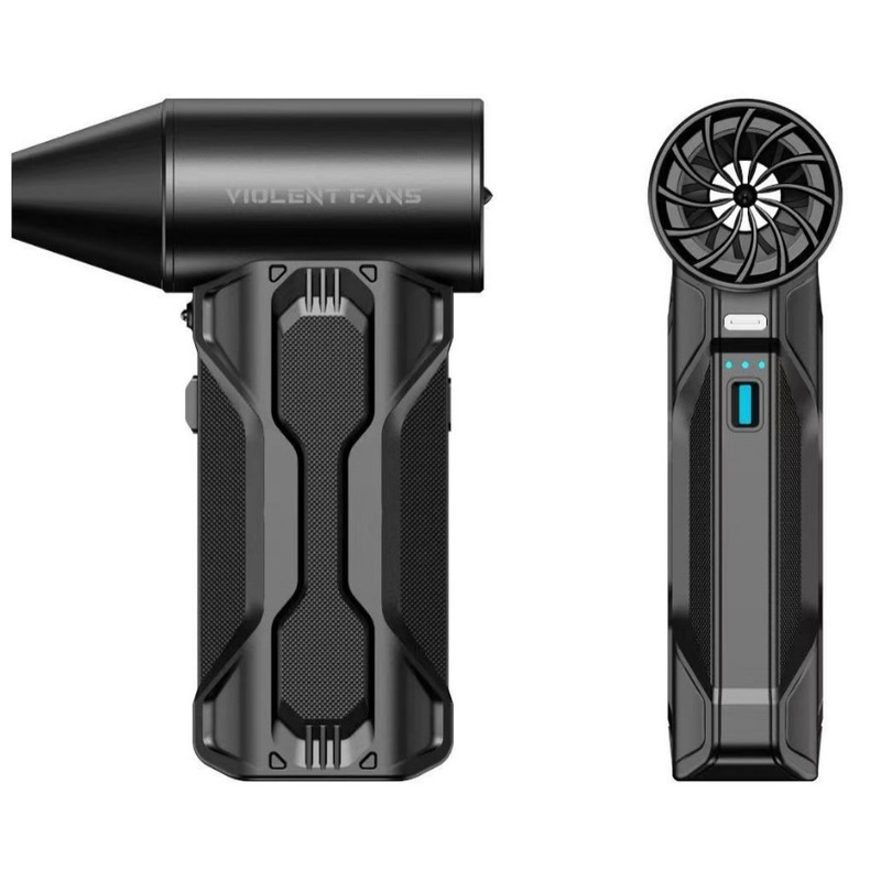 クロスボーダー2025新型高速タービン暴力ファン磁気吸風ノズルledランプ充電宝16万回転吹塵銃|undefined