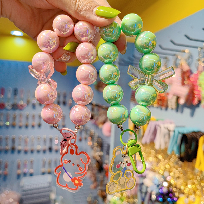 31g Weight Keychain Classification 1 Piece Quantity Holiday, Daily Occasion Acrylic Material Animal, Bow Knot Pattern Women's Gender Cute, Simple Style Style Cute Simple Style Animal Bow Knot Arylic Women's Keychain 无
